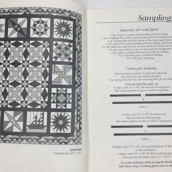 Vintage 1993 Samplings From The Sea Sampler Series Rosemary Makhan Quilting Book - Picture 3 of 11